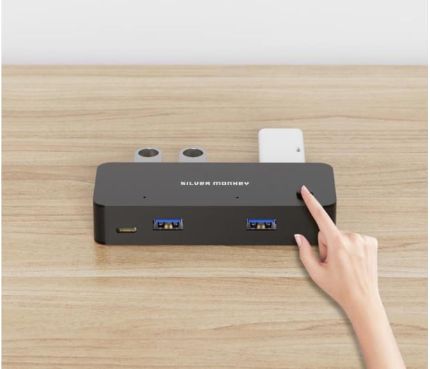 Silver Monkey Switch Box HUB 4 x USB 3.1 + USB-C (DC) (na 2 komputery) - 1270413 - zdjęcie 8